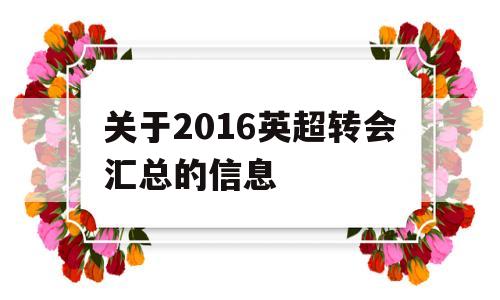 关于2016英超转会汇总的信息