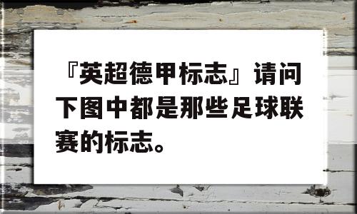 『英超德甲标志』请问下图中都是那些足球联赛的标志。