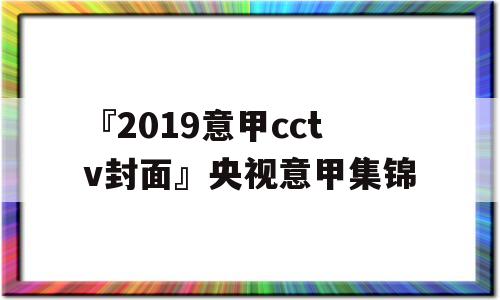 『2019意甲cctv封面』央视意甲集锦