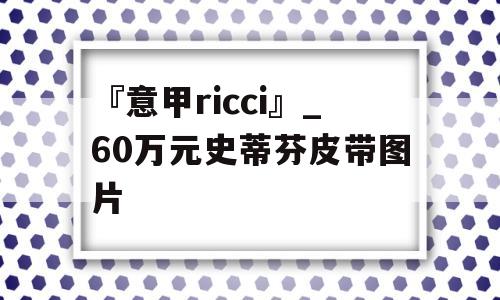 『意甲ricci』_60万元史蒂芬皮带图片