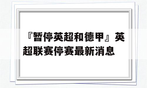 『暂停英超和德甲』英超联赛停赛最新消息