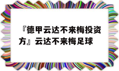 『德甲云达不来梅投资方』云达不来梅足球