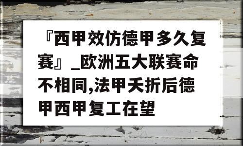 『西甲效仿德甲多久复赛』_欧洲五大联赛命不相同,法甲夭折后德甲西甲复工在望