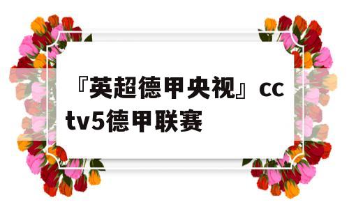 『英超德甲央视』cctv5德甲联赛