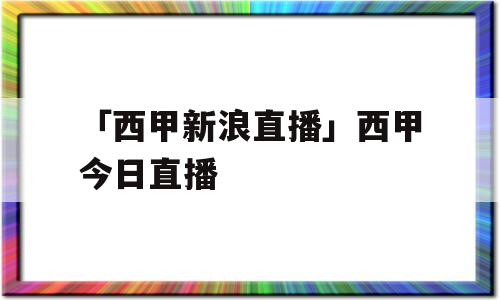 「西甲新浪直播」西甲今日直播