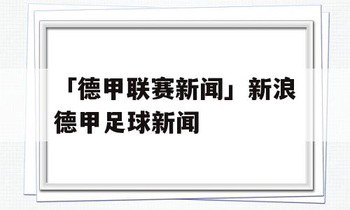 「德甲联赛新闻」新浪德甲足球新闻