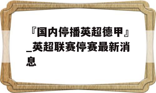 『国内停播英超德甲』_英超联赛停赛最新消息