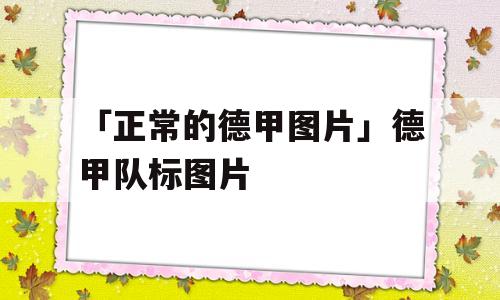 「正常的德甲图片」德甲队标图片